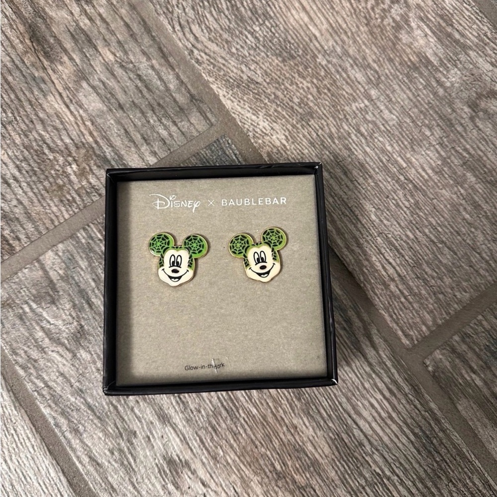 Disney x BaubleBar Glow in the dark Mickey Mouse Earrings